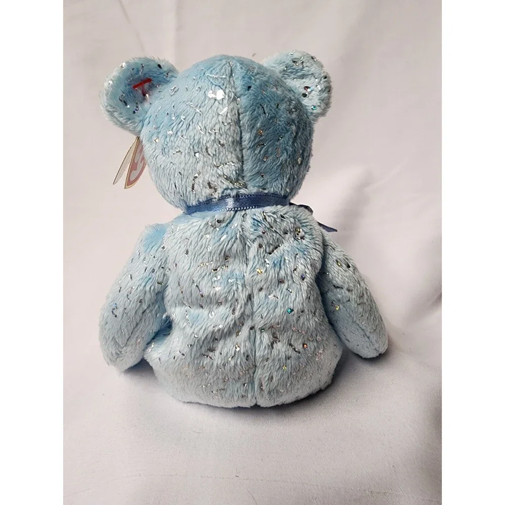 TY Beanie Baby Decade  Light Blue 10 Year Anniversary Bear  Birthday Jan 22 2003